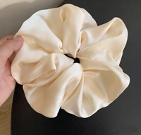 Élastiques à cheveux en satin de soie de haute qualité CHENGHE avec impression de logo personnalisé pour femmes, grands bandeaux pour cheveux, accessoires pour cheveux