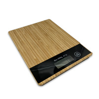 Balance électronique de cuisine haute précision à base de bambou, alimentation directe usine, pour pâtisserie maison, fonction tare, 2 piles AAA