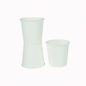 Gobelets en papier biodégradables blancs jetables pour café, 4oz, 6oz, 8oz, 12oz, personnalisables en gros pour cafés et usines - Product Image 1