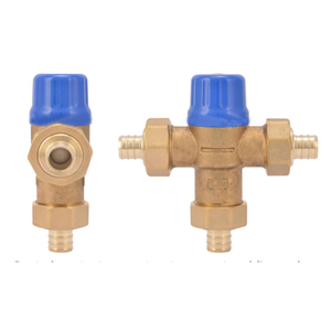 Robinet mélangeur thermostatique à sertir de 3/4 pouce avec raccords à barbillon, vannes intégrées, laiton sans plomb, pour le contrôle de la température de l'<span class=keywords><strong>eau</strong></span> - Product Image 2