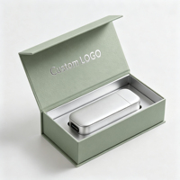 Boîte magnétique avec logo personnalisé, boîte cadeau rigide pour appareils électroniques portables, emballage de luxe en papier