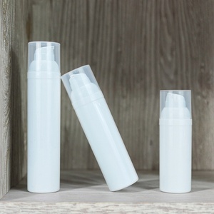 Luxury White Lotion <b>Pump</b> Sample Cream 30ml 50ml 100ml Airless <b>Bottle</b> with <b>Pump</b> Sprayer for Face Mask in Stock - Product Image 2