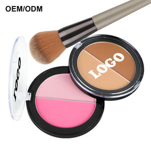 Personalice su marca de larga duración impermeable Etiqueta Privada cosméticos brillo prensado polvo paleta al por mayor contorno cara polvo - Product Image 1