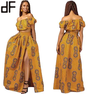 wholesale cheap african clothing short lantern sleeve tank tops blouse polyester 3d digital print african kitenge top designs