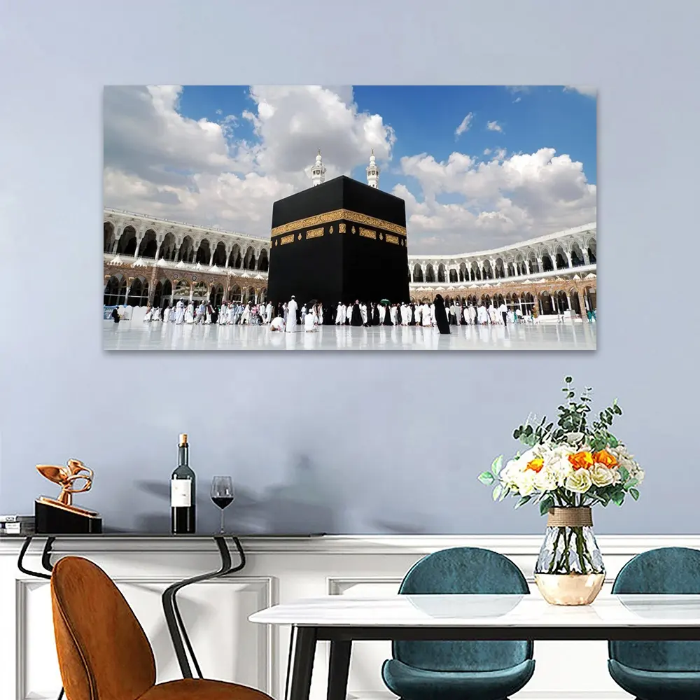 Grote Islamitische Canvas Muur Kunst Makkah Moskee Prints Moslim Schilderijen Woonkamer Slaapkamer Interieur Moderne Kunst