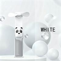 Kipas Mini Lipat Portabel Kartun dengan Senter LED, Power Bank Tipe-C 4000mAh, Daya Tahan 4-16 Jam, Bilah Lembut, Sentuh untuk Menghentikan, Cocok untuk Perjalanan