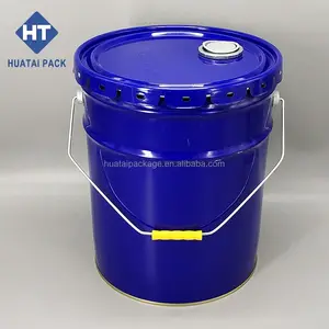 UN approved 5 Gallon open head tinplate pail barrels oil paint ink adhesive drum supplier