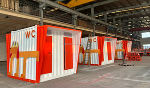 Baños Prefabricados Personalizados de 10 Pies, Estructuras de Acero Ligero de Ensamblaje Rápido para Uso en Exteriores, Gimnasios y Escuelas - Product Image 2