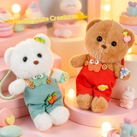 Porte-clés de sac en peluche unisexe, modèle ours mignon et adorable, en polyester et coton PP, inspiré des dessins animés, célèbre sur internet