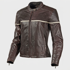 Women Rebel Track Riding Perforated Cowhide Kangaroo Motorbike Leather Racing Jacket Chaqueta CE <b>Protectors</b> All Sizes & Colors - Product Image 1