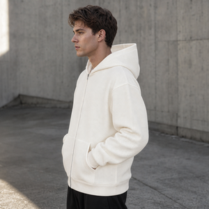 Sweat-shirt à capuche tendance entièrement personnalisé pour hommes et femmes, collection printemps-automne, en tissu gaufré doux et à la mode, vente en gros - Product Image 4