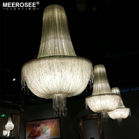 Lustre en cristal de luxe Meerosee pour plafond haut, salon, restaurant, lampe vintage moderne MD86009