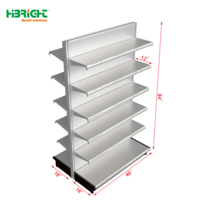 Heavy Duty <b>Metal</b> Gondola Shelf Adjustable Retail Display Rack 6 Layer Supermarket Store Shelving - Product Image 5