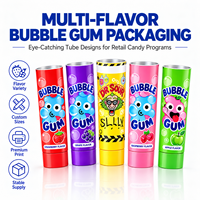 Tubes d'emballage pour chewing-gum laminés ABL imprimés sur mesure, en aluminium et plastique, avec bouchon à vis, haute barrière, qualité alimentaire