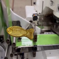 Machine d'emballage automatique rapide pour chocolats en forme de pièce d'or, personnalisable