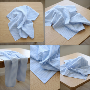 Camisas para Niñas de Tela Ecológica de Primera Calidad, 100% Algodón Orgánico Khadi a Rayas, 60GSM, Ligeras, Tejidas a Mano, Transpirables y de Secado Rápido - Product Image 3