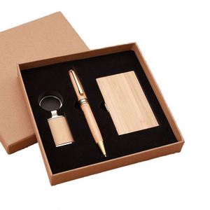 Wholesale Supply Luxury Business Card Holder Pen Keychain <b>Gift</b> <b>Set</b> With Logo for Back to School Promotional <b>Gifts</b> - Product Image 1