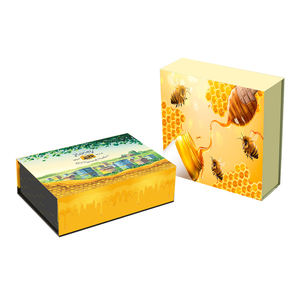 Pacchetto di lusso nero a forma di cartone rigido in carta Vip ape miele vaso bottiglia barattoli confezione regalo Embalagem De Pote De Mel - Product Image 3