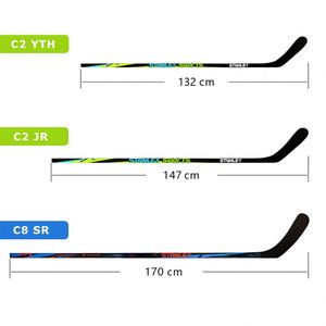 ไม้ฮอกกี้คอมโพสิต Junior 147 ซม. 400 กรัม Flex40 P92 ซ้าย/ขวา สีเขียวเข้ม C2 YTH สำหรับนักกีฬาฮอกกี้น้ำแข็งและฮอกกี้สนามรุ่นเยาว์ - Product Image 2