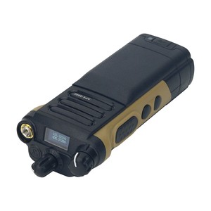 HAMGEEK-<span class=keywords><strong>Walkie</strong></span>-<span class=keywords><strong>talkie</strong></span> de doble banda, Radio VHF UHF, color marrón, con micrófono de mano + cable de programación, 12W, 2 unidades - Product Image 6