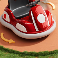 Auto Elettrica Bumper Car per Bambini con Volante e Telecomando, Girevole a 360°, per Bambini Piccoli