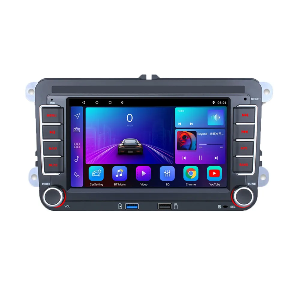 Video Android 12 più venduto per vw polo jetta passat skoda seat interface car stereo smart radio stereo player
