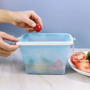 Zenidoo L-278 Boîte à lunch pliable réutilisable en silicone, résistante à la chaleur, pour préparation de repas, conteneur de stockage alimentaire 1500ml - Product Image 5