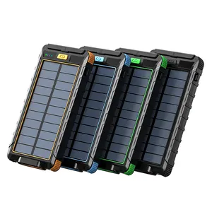 Carregador solar portátil 2024mAh, banco de energia solar à prova d'água, carregamento rápido PD 18W, nova tecnologia