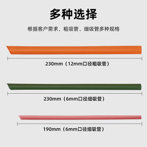 Pajita de PLA biodegradable de color ácido láctico, Pajita de embalaje independiente desechable de grado alimenticio - Product Image 3