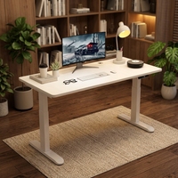 Bureau de jeu ergonomique compact et stable avec plateau de 160 cm, poste de travail e-sport pour petite salle de jeu à domicile