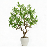 Plante artificielle Dracaena Reflexa pour sol - Grande plante en pot résistante aux UV pour la décoration de l'aménagement paysager des halls d'hôtels et d'hôtesseries
