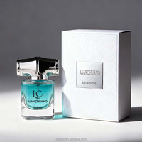 Flacon de parfum en verre carré personnalisé de 30 ml avec vaporisateur, couvercle de parfum unique, flacon de parfum de haute qualité