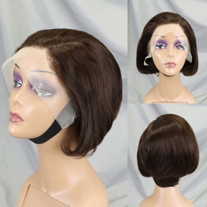 Parrucca Pixie Cut capelli umani per le donne 13x4 pizzo frontale parte parte <span class=keywords><strong>Bob</strong></span> parrucca 613 colore biondo naturale taglio <span class=keywords><strong>corto</strong></span> parrucche a strati - Product Image 3