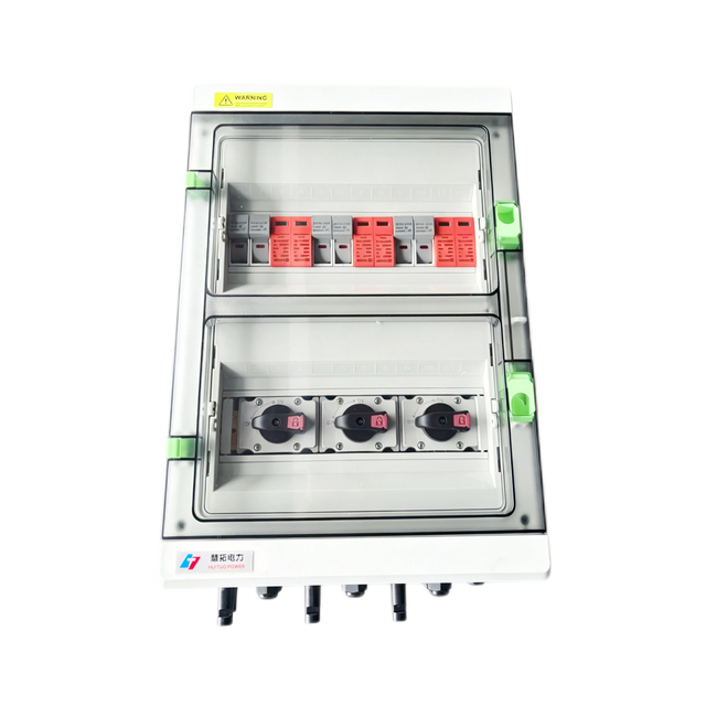 IP65 ABS AC & DC Distribution Box 3 in 3 Out 1000V DC Solar PV Outdoor Industrial Monitoring Overcurrent Overvoltage Protection