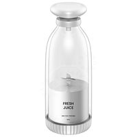 Nouveau presse-agrumes électrique portable rechargeable par USB de 380 ml, mini-bouteille de sport, mixeur à jus