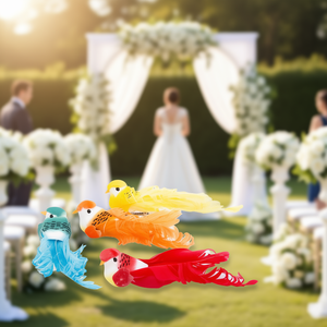 Accessorio per Capelli da Sposa Multicolore con Clip a Forma di Uccello Ilan 15cm - Product Image 3