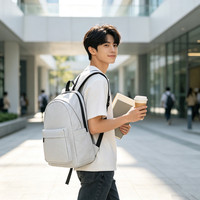 Sac à dos d'ordinateur Oxford moderne et léger, grande capacité, avec fermeture éclair et doublure, idéal pour les étudiants et les loisirs - Vente en gros