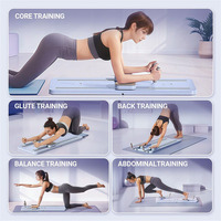 Tablero de Fitness Pilates portátil para el hogar Placa de reacondicionamiento Abdominal multifuncional Tablero de Fitness Pilates plegable