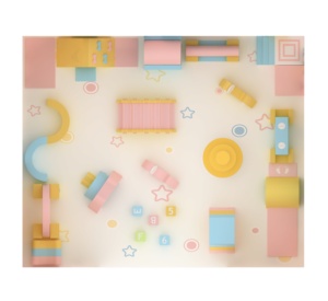 Premium Quality Indoor Playground Cute Cartoon Play Set with Soft <b>Plastic</b> <b>Blocks</b> Toy Cars for Commercial Use 100-500kg Capacity - Product Image 3