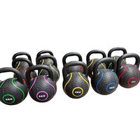 MKAS Vente en gros Nouveau design Équipement de fitness professionnel Kettlebell en caoutchouc avec poignée ergonomique 6LB-40LB Kettlebells colorés