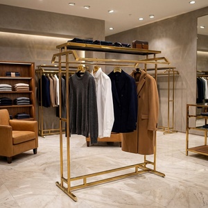 Vintage design clothing store display rack <strong>metal</strong> clothing <strong>coat</strong> rack <strong>coat</strong> <strong>stand</strong> with high quality retail clothing <strong>stand</strong> - Product Image 4