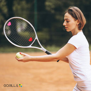 רטט טניס דופק בצורת לב סיליקון מחבט זעזועים מחרוזת זעזועים - Product Image 6