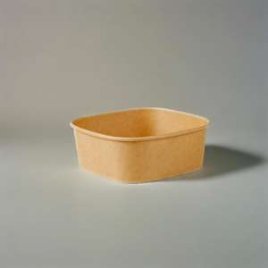 Emballage écologique pour la restauration rapide à emporter, contenants pour soupes et salades, bol en papier jetable avec couvercles - Product Image 1