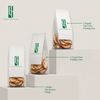 Sachet alimentaire transparent personnalisé imprimé en héliogravure, refermable, en PE de qualité alimentaire, recyclable, pour fruits secs, emballage de détail