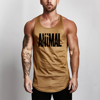 Lettre sans manches graphique gilet formation respirant blanc Polyester maille surdimensionné Fitness t-shirt pour hommes