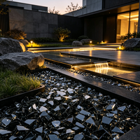 Vidrio Triturado Sostenible Post-Consumo Shunhua para Jaulas de Gabion y Mulch de Jardinería