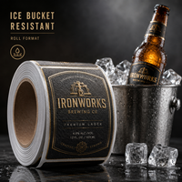 Étiquettes personnalisées pour bière artisanale, découpées sur mesure, imprimées, autocollantes, imperméables, pour mariage et fête