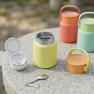 Thermos per Alimenti Houroffer a Doppia Parete con Isolamento Sottovuoto 500ml con Logo Personalizzato Pentola per Zuppa in Acciaio Inox per Regalo Aziendale - Product Image 1