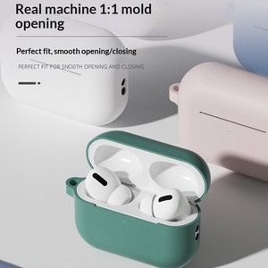 Vente en gros d'usine pour étui de protection d'écouteurs Pro 3 en silicone liquide avec surface givrée et couleur unie - Product Image 2