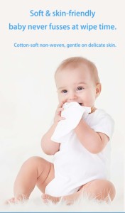 Toallita húmeda desechable ecológica para bebés-Hecha con fibra de bambú, <span class=keywords><strong>agua</strong></span> pura y suave para pieles sensibles-80 piezas por paquete - Product Image 6